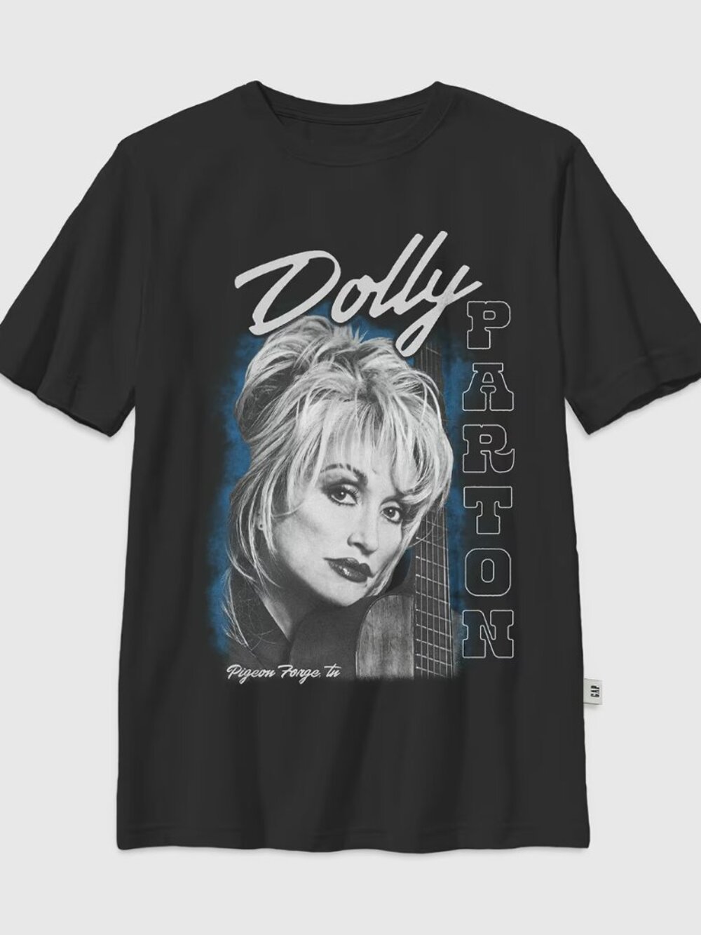 Kids Dolly Parton Guitar Portrait Graphic T-Shirt